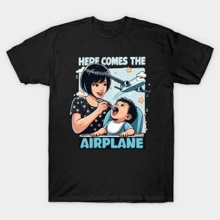 Here Comes The Airplane Mom Son Funny Mother's Day Saying T-Shirt